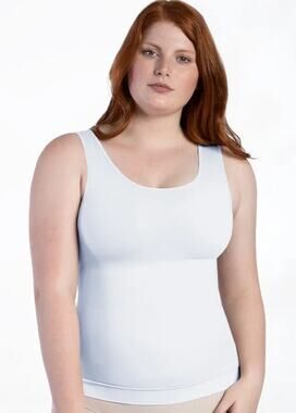 Brand New Curveez Women's Size L White Compression Sculpting Top Shapewear